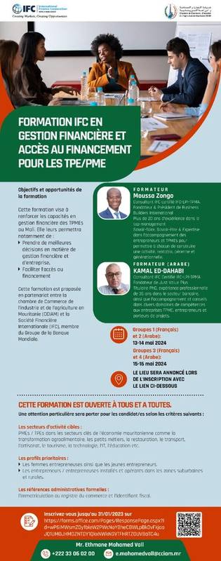 Programme CCIAM × IFC — Formation Gestion Financière TPE/PME (1)